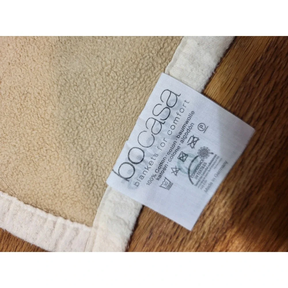 Bocasa‎ 100% Organic Cotton Monkey Baby Blanket